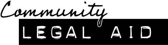 Text that reads: community legal aid