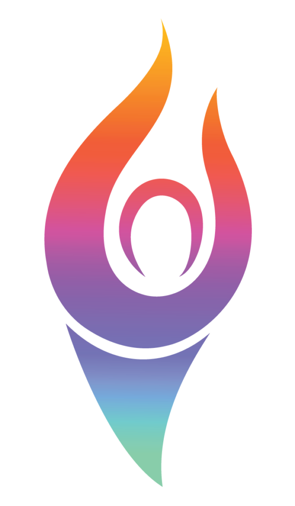 Rainbow torch graphic