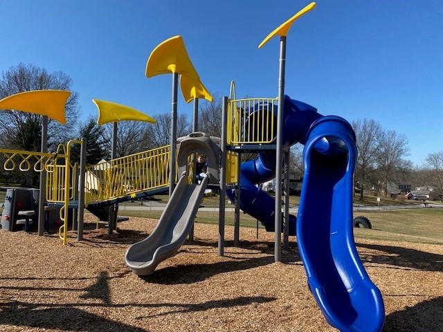 The main structure of a new playground at Herberich Primary School