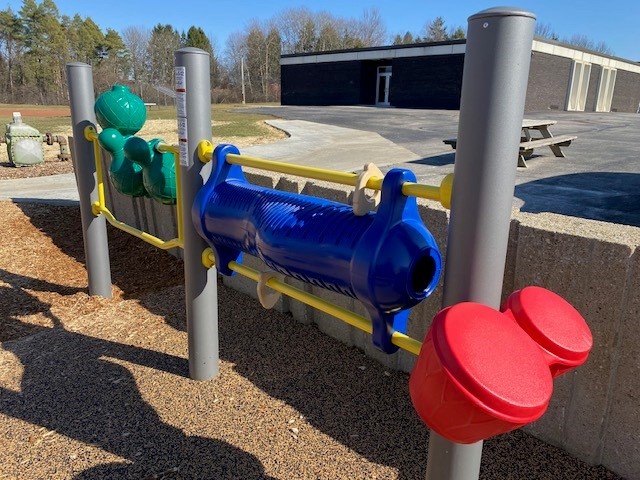 Musical equipment is a new addition to the Herberich playground.