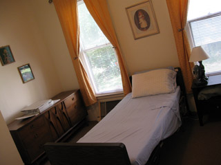 A motel bedroom