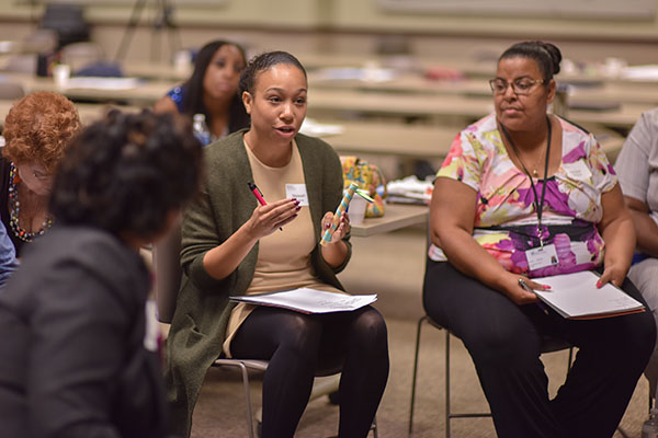 Women sitting in discussion circle