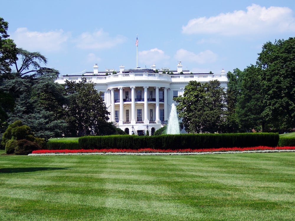 Exterior photo of the White House