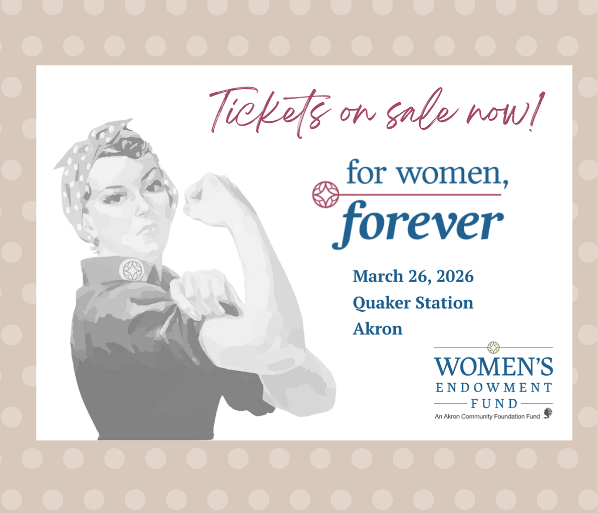 Event graphic with Rosie the Riveter
