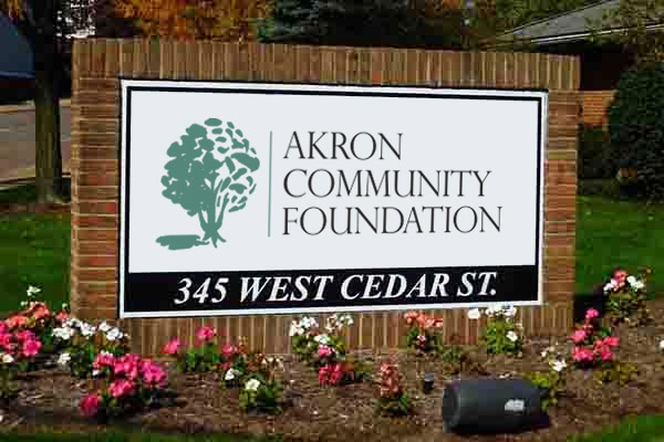 exterior signage of Akron Community Foundation