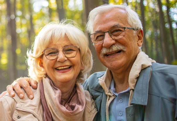 Older couple smiling
