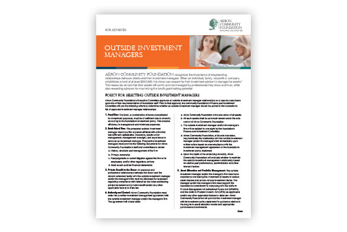 outside investment managers pdf