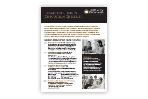 private foundation dissolution checklist