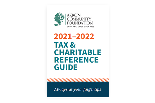 Tax & Charitable Reference Guide cover